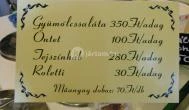 Százéves Cukrászda Gyula - Étlap/itallap