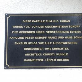 Szent Orbán-kápolna Nemesmedves - Egyéb