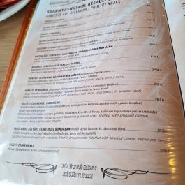 Szicilia Étterem és Pizzéria Dombóvár - Étlap/itallap