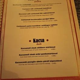 Szilvakék Paradicsom Budapest - Étlap/itallap