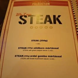 Szilvakék Paradicsom Budapest - Étlap/itallap