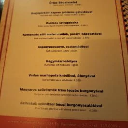 Szilvakék Paradicsom Budapest - Étlap/itallap