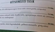 Szlovák Étterem Békéscsaba - Étlap/itallap