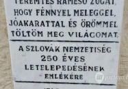 Szlovák letelepedési emlékmű Sóskút