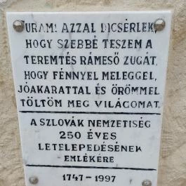 Szlovák letelepedési emlékmű Sóskút - Egyéb