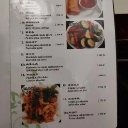 Taiwan Étterem, Budapest - Étlap/itallap