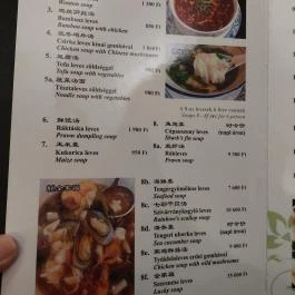 Taiwan Étterem, Budapest - Étlap/itallap