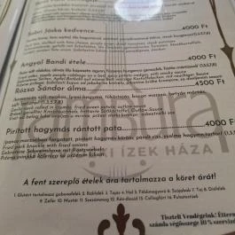 Tambura Ásotthalom - Étlap/itallap