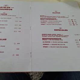 Tereza, Budapest - Étlap/itallap