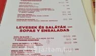 Tereza Budapest - Étlap/itallap