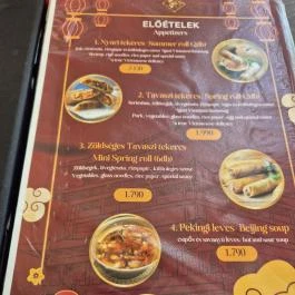 Tét Vietnamese Restaurant Budapest - Étlap/itallap