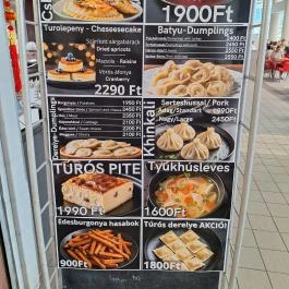 The Dumplings - Fehérvári úti Vásárcsarnok Budapest - Étlap/itallap