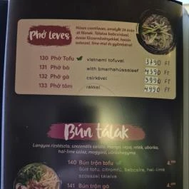 The Phams Budapest - Étlap/itallap