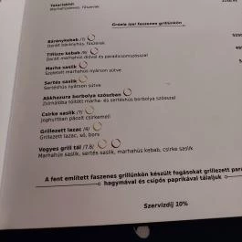 Tifliso Grúz Étterem, Budapest - Étlap/itallap