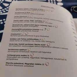 Tifliso Grúz Étterem, Budapest - Étlap/itallap