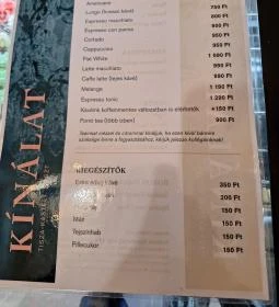 Tisza kastély kávézó