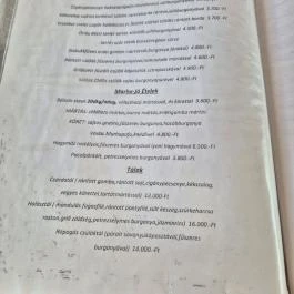 Tiszai Öreghalász Csárda, Tiszadada - Étlap/itallap