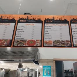 Titiz Török Étterem - Etele Plaza Budapest - Étlap/itallap