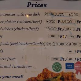 Titiz Turkish Restaurant Budapest - Étlap/itallap