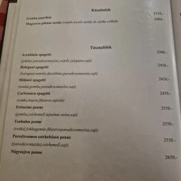 Tök Király Étterem és Pizzéria, Aba - Étlap/itallap
