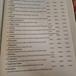 Tök Király Étterem és Pizzéria, Aba - Étlap/itallap