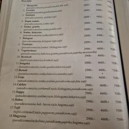 Tök Király Étterem és Pizzéria, Aba - Étlap/itallap