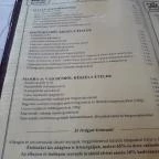 Tóth Vendéglő Révfülöp - Étlap/itallap