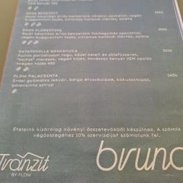 Tranzit by Flow Budapest - Étlap/itallap