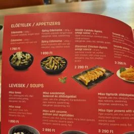 Tsuru Sushi - Árkád, Budapest - Étlap/itallap