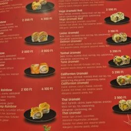Tsuru Sushi - Árkád, Budapest - Étlap/itallap