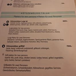 Tulipán Étterem Simontornya - Étlap/itallap
