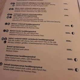 Tulipán Étterem Simontornya - Étlap/itallap