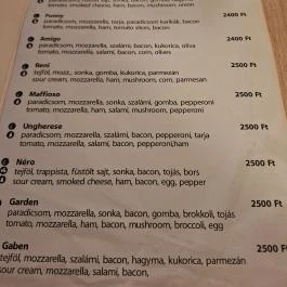 Tulipán Étterem Simontornya - Étlap/itallap