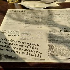 Turul Ételbár , Enying - Étlap/itallap