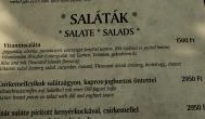 Turul Ételbár Enying - Étlap/itallap