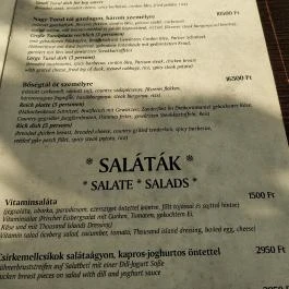 Turul Ételbár , Enying - Étlap/itallap