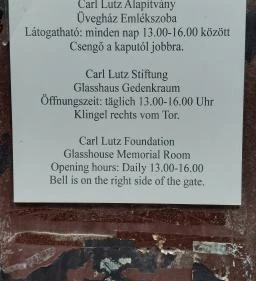 Üvegház Carl Lutz Emlékszoba