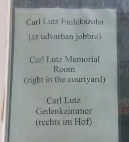 Üvegház Carl Lutz Emlékszoba