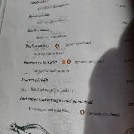 Vadásztanya Vendéglő Kéthely - Étlap/itallap