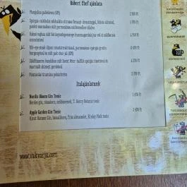 Vakvarjú Vendéglő - Buda, Budapest - Étlap/itallap