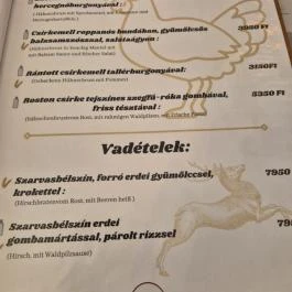 Várvölgy Vendéglő Csesznek - Étlap/itallap