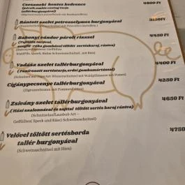 Várvölgy Vendéglő Csesznek - Étlap/itallap