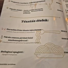 Várvölgy Vendéglő Csesznek - Étlap/itallap