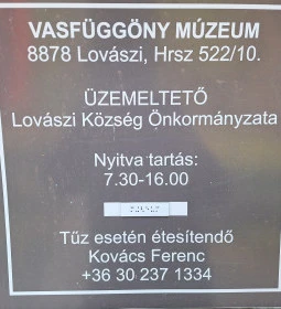Vasfüggöny Múzeum