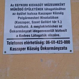 Vasúttörténeti kiállítás Kaszaper - Egyéb