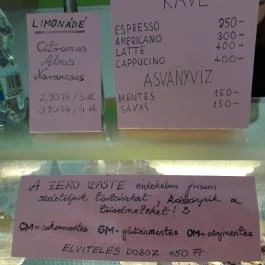 Tortusz cukrászda Budapest - Étlap/itallap