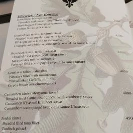 Vendéglő a Három Tölgyfához Tatabánya - Étlap/itallap