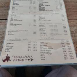 Venyige Porta Paloznak - Étlap/itallap
