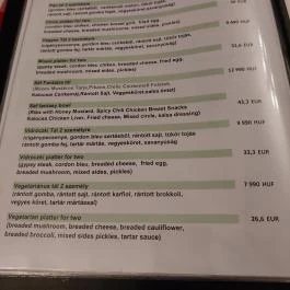 Vidróczki Csárda Budapest - Étlap/itallap