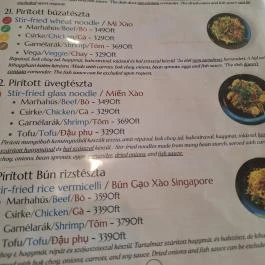 Viet vibe Restaurant Budapest - Étlap/itallap